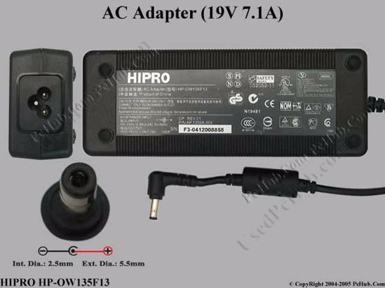 HP-OW135F13 , Acer P/N: AP.1350A.001, AP1350A001