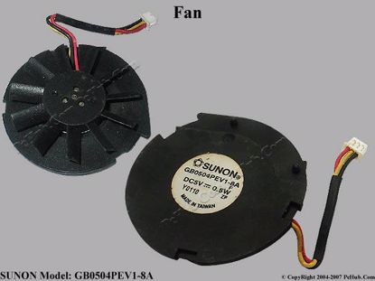 Picture of SUNON GB0504PEV1-8A Cooling Fan  5V 0.5W, Bare
