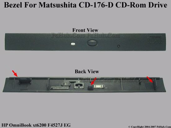 Picture of HP OmniBook xt6200 F4527J EG CD-ROM - Bezel CD-176-D