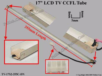 Length: 355mm, Side Height: 9/5mm, TV-17S2-355C-DN