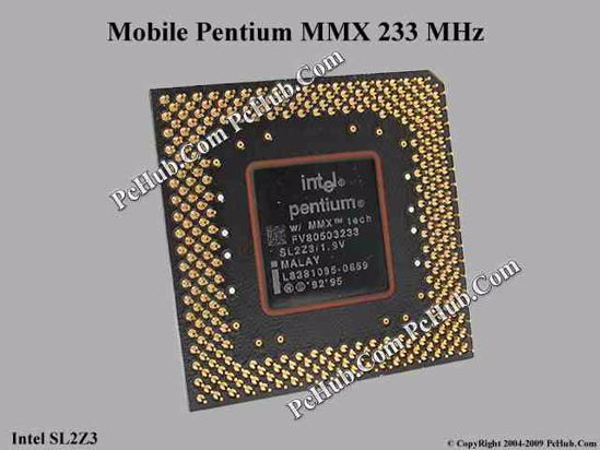 prototype ventilator mechanisch Mobile Pentium MMX 233 MHz SL2Z3 Intel SL2Z3 MMX 233MHz CPU (Old Type).  PcHub.com - Laptop parts , Laptop spares , Server parts & Automation