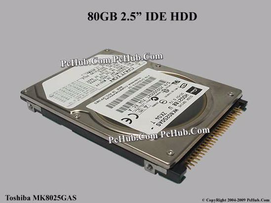 Toshiba MK8025GAS HDD2188 F ZK01 S 610 A0/KA024A HP# 389918-001 80gb 2.5" IDE 