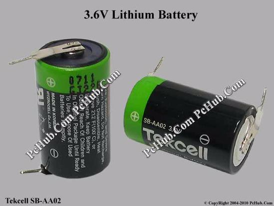 3.6 Volt Lithium Battery 1/2AA NEW! 100 X Tekcell SB-AA02 