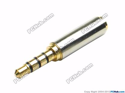 TRRS Stereo. Gold Plug. Stainless Steel Han