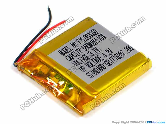 3.7V 550mAh. For GB/ T18287.200 FYL063030. 6x30x30mm (HxWxL) Gift Battery  Recharge- Pack with Wire.  - Laptop parts , Laptop spares , Server  parts & Automation