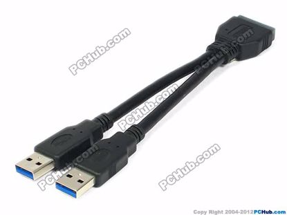 Black. 0.1 meter USB cable