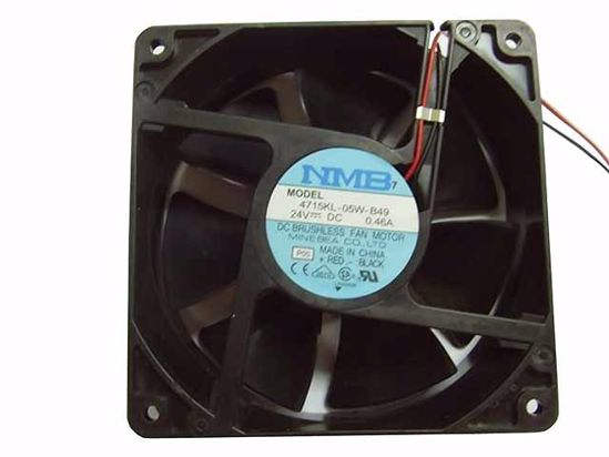 New NMB-MAT 6820PL-05W-B49 Round DC Axial Fan Minebea Motor 24V DC .8A Lucent 