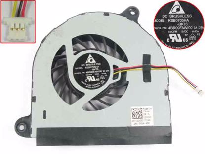 Picture of Delta Electronics KSB0705HA Cooling Fan  -BK76, DC5V 0.40A, Bare fan