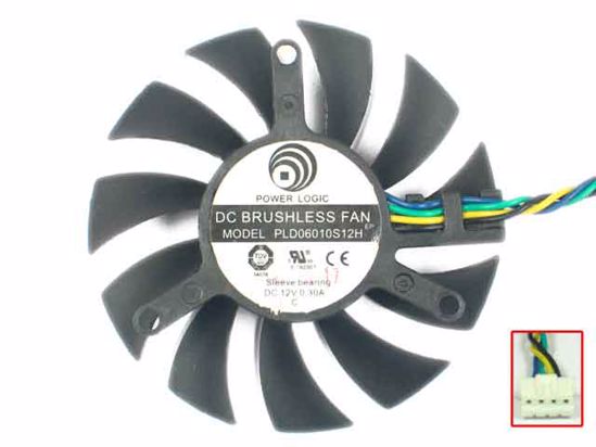 New For POWER LOGIC PLD06010S12H 12V 0.30A graphics card fan