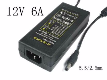 LY1206, 12V 6A, 5.5/2.5mm, C14, New