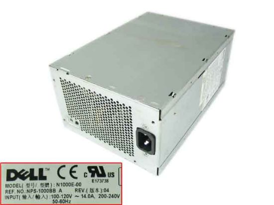 Harness Not Included Compatible Model Numbers: NPS-100BBA HP-1K0HC3W JW125 For Precision T7400 Original Dell C309D 1000w Power Suppy PSU Compatible Dell Part Numbers JW123