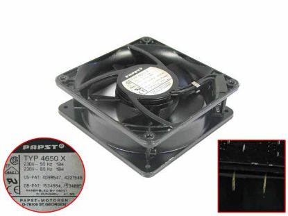 Picture of ebm-papst TYP 4650X Server - Square Fan sq120x120x38mm, 0-wire, 230V 19W