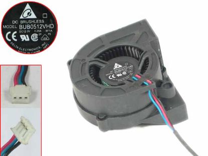 Picture of Delta Electronics BFB0512VHD Server - Blower Fan 8L07, bw50x50x20mm, 3-wire, 12V 0.28A