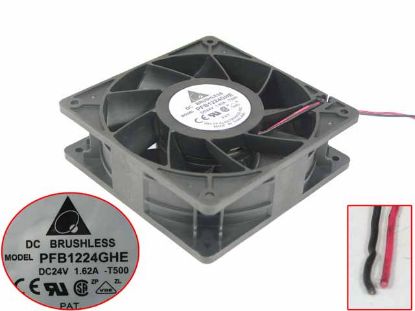 Picture of Delta Electronics PFB1224GHE Server - Square Fan T500, sq120x120x38mm, 2-wire, 24V 1.62A