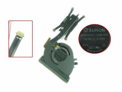 Picture of SUNON EF50050S1-C590-S9A Cooling Fan  00UP172, AT0ZJ001SS0,DC 5V 2.25W Heatsink Fan