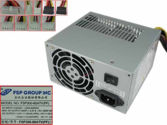 Picture of FSP Group Inc FSP300-60ATV Server - Power Supply 300W, FSP300-60ATV, P/N:9PA3004122, NEW