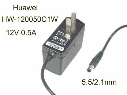 Picture of Huawei HW-120050C1W AC Adapter 5V-12V 12V 0.5A, 5.5/2.1mm, US 2P