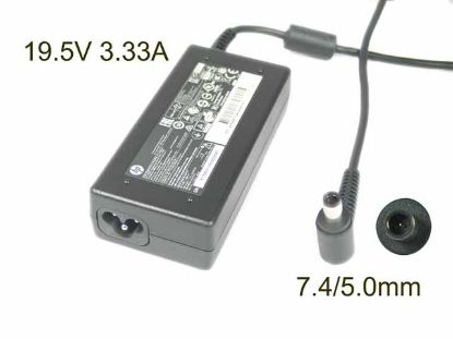 Picture of HP Common Item (HP) AC Adapter- Laptop 19.5V 3.33A, 7.4/5.0mm W/Pin, 3-Prong, Z43