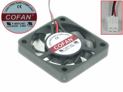 Picture of COFAN F-4007L05C Server - Square Fan 5V0.05A, 40x40x7mm, sq40x40x7mm, 100x2Wx2P