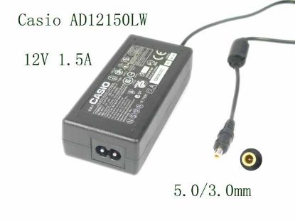 Picture of Casio AD12150LW,  PA-1600-07,AC Adapter 5V-12V 12V 1.5A, 5.0/3.0mm WP, 2P