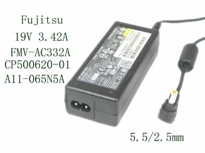 Picture of Fujitsu AC Adapter (Fujitsu) AC Adapter- Laptop FMV-AC332A, 19V 3.42A, 5.5/2.5mm, 2P, New