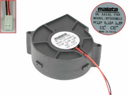 Picture of Other Brands Malata Server - Blower Fan bw75x75x30, 2w, DC 12V 0.15A