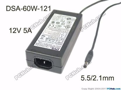 Picture of DVE DSA-60W-121 AC Adapter - NEW Original 12V 5A, 5.5/2.1mm, C14, New