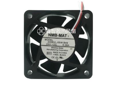 Picture of NMB-MAT / Minebea 2406VL-05W-B49 Server-Square Fan 2406VL-05W-B49, B01