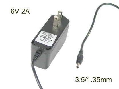Picture of I.T.E Power Supply OEM AC Adapter 5V-12V 6V 2A, 3.5/1.35mm, US 2-Pin, New
