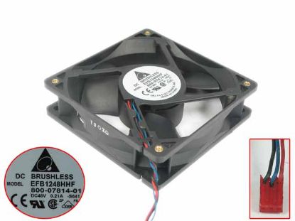 Picture of Delta Electronics EFB1248HHF Server - Square Fan -S641, sq120x120x32mm, w80x3x3, DC48V 0.21A