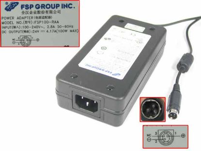 Picture of FSP Group Inc FSP100-RAA AC Adapter 20V & Above 24V 4.17A, 3-Pin Din  , C14