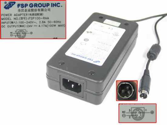 Picture of FSP Group Inc FSP100-RAA AC Adapter 20V & Above 24V 4.17A, 3-Pin Din  , C14