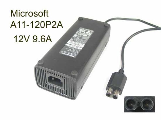 Picture of Microsoft A11-120P2A AC Adapter 5V-12V 12V 9.6A, 2Tip W/Pin, C14, NEW