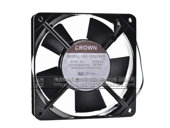 Picture of CROWN IGE12025S2H Server-Square Fan IGE12025S2H, Alloy Framed