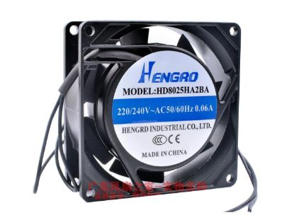 Picture of HENGRD HD8025HA2BA Server-Square Fan HD8025HA2BA, Alloy Framed
