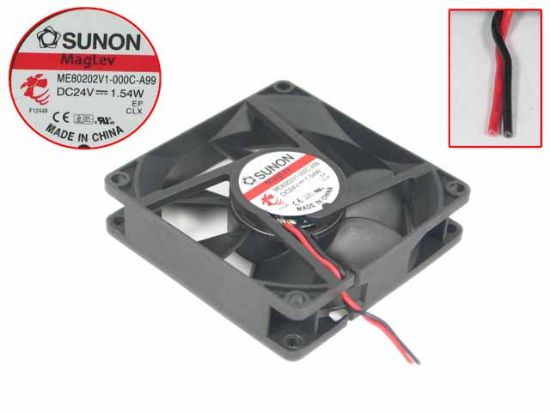 Picture of SUNON ME80202V1-000C-A99 Server - Square Fan sq80x80x20mm, 2-wire, 24V 1.54W