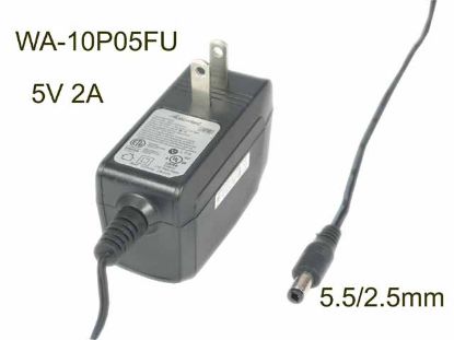 Picture of Actiontec WA-10P05FU AC Adapter 5V-12V 5V 2A, 5.5/2.5mm, US 2P Plug,