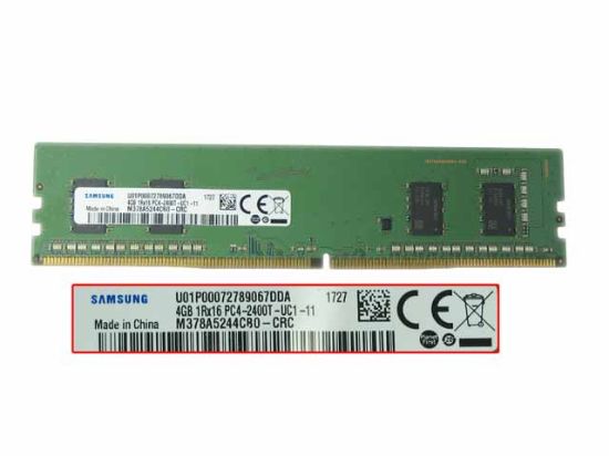 Picture of Samsung M378A5244BB0-CRC Desktop DDR4-2400 4GB, DDR4-2400, PC4-192002400T-UC0-11, M378A5244BB0-CRC, M378A5244CB0-CRC