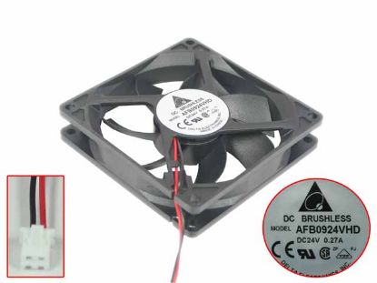 Picture of Delta Electronics AFB0924VHD Server - Square Fan 24V0.27A, sq90x90x20mm, 2W