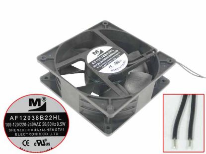 Picture of Huaxia Hengtai AF12038B22HL Server - Square Fan 240V9.5W, sq120x120x38mm, Insertion