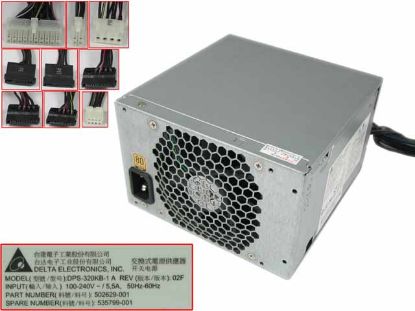 Picture of Delta Electronics DPS-320KB-1 Server - Power Supply 320W, DPS-320KB-1 A, 502629-001, 535799-001
