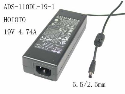 Picture of HOIOTO ADS-110DL-19-1 AC Adapter- Laptop 19V 4.74A, Barrel 5.5/2.5mm, IEC C14