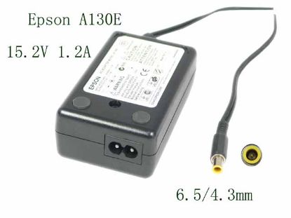 Picture of Epson A130E AC Adapter- Laptop 15.2V 1.2A, 6.5/4.3mm With Pin, 2-Prong