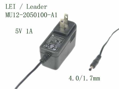 Picture of LEI / Leader MU12-2050100-A1 AC Adapter 5V-12V 5V 1A, 4.0/1.7mm, US 2P
