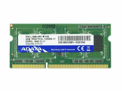 Picture of ADATA AM1L16BC4R1-B1GS Laptop DDR3-1600 4GB, DDR3-1600, PC3L-12800S, AM1L16BC4R1-B1GS, Lap