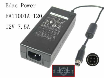 Picture of Edac Power EA11001A-120 AC Adapter 5V-12V EA11001A-120