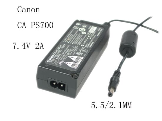 Picture of Canon CA-PS700 AC Adapter 5V-12V 7.4V 2A, 5.5/2.1MM, 2-Prong