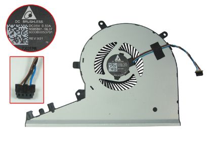 Picture of Delta Electronics NS85B01 Cooling Fan  16L07, 5V 0.5A, 30x4Wx4P, Bare