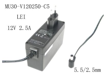 Picture of LEI / Leader MU30-V120250-C5 AC Adapter 5V-12V MU30-V120250-C5