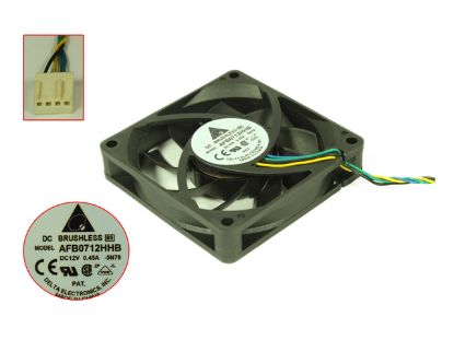Picture of Delta Electronics AFB0712HHB Server - Square Fan 5N78, sq70x70x15mm, w50x4x4, 12V 0.45A